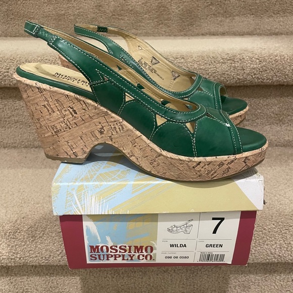 Mossimo Green Cork Wedge Sandal - Picture 3 of 3